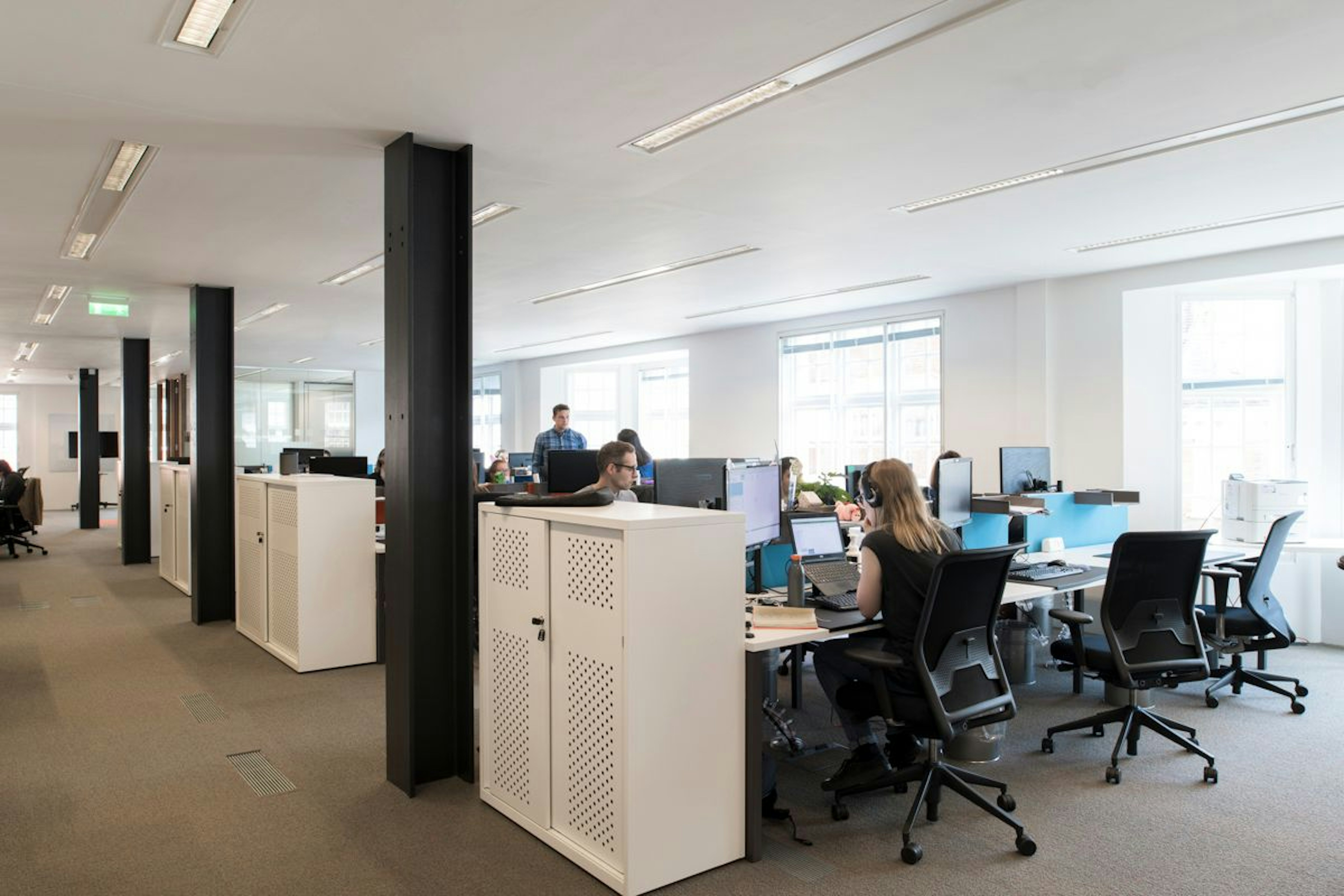 Linear office layout