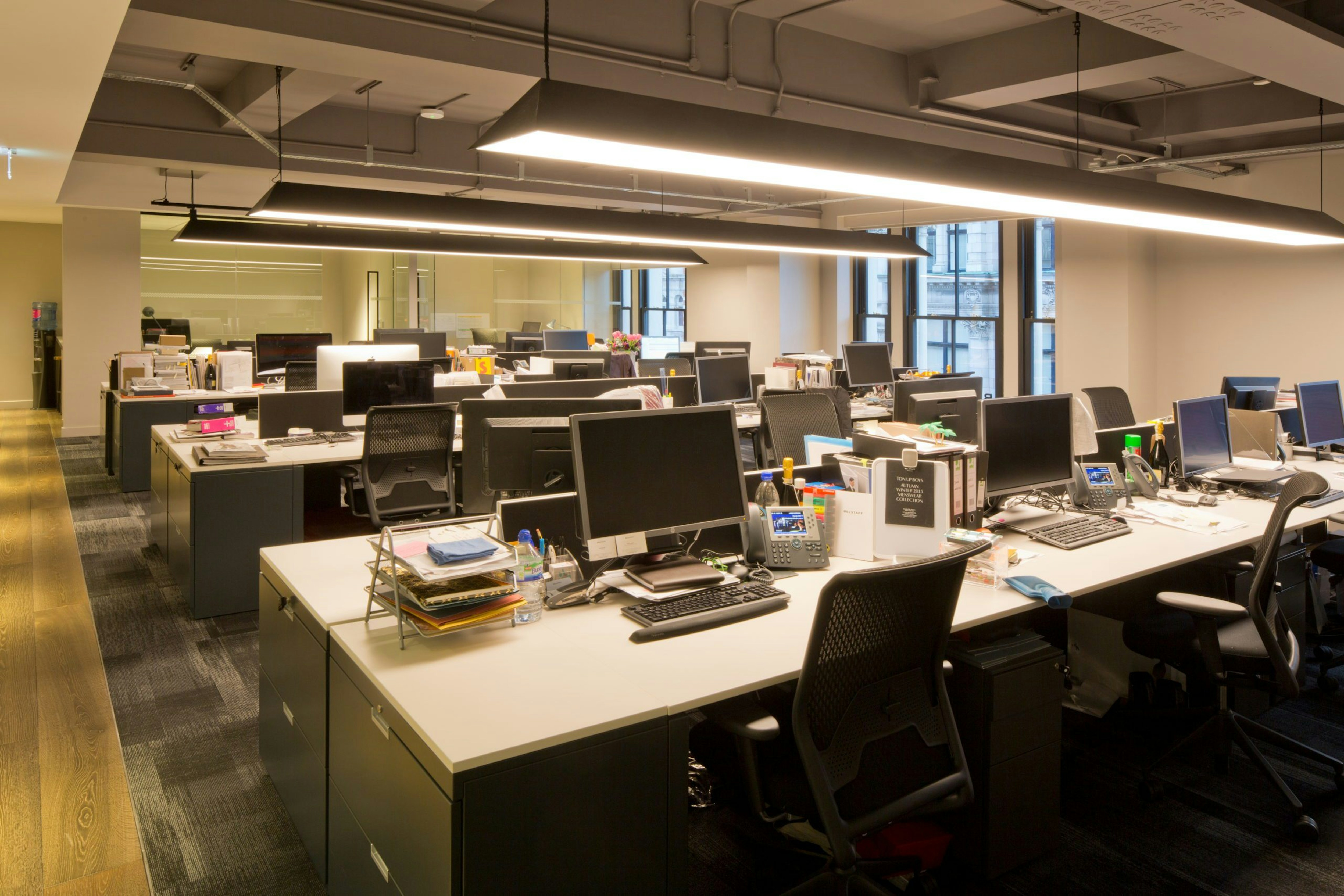 Open-plan workspace design for Belstaff by K2 Space