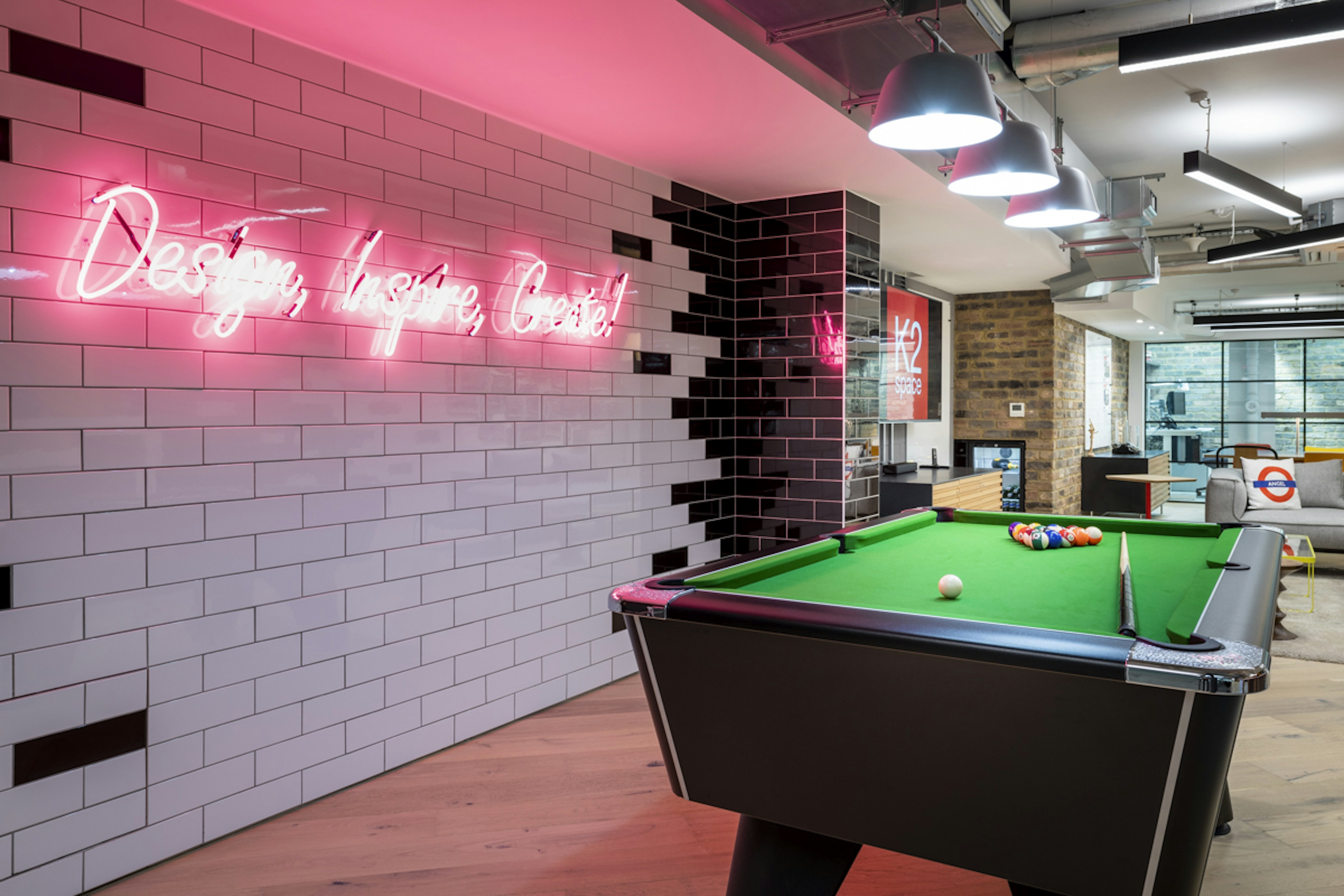 K2 Space pool table and chill out area