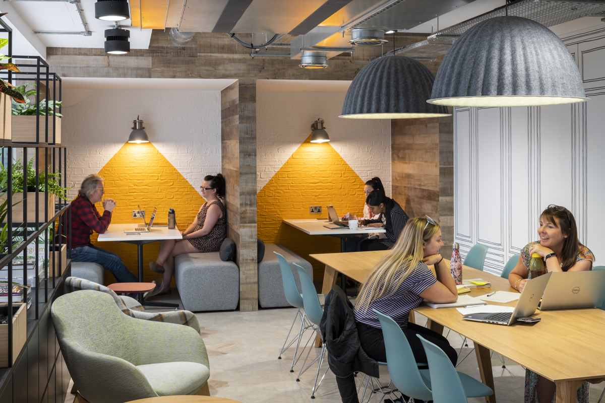 Glenstone Property — hybrid working spaces Reconfigured London office at Glenstone Property showing hybrid working settings