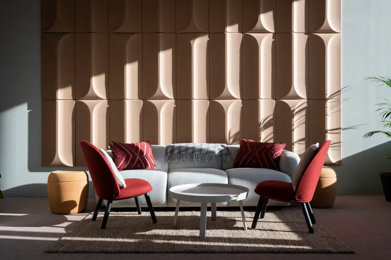 Wellness and recovery room with soft seating and layered lighting at Netflix Madrid by K2 Space