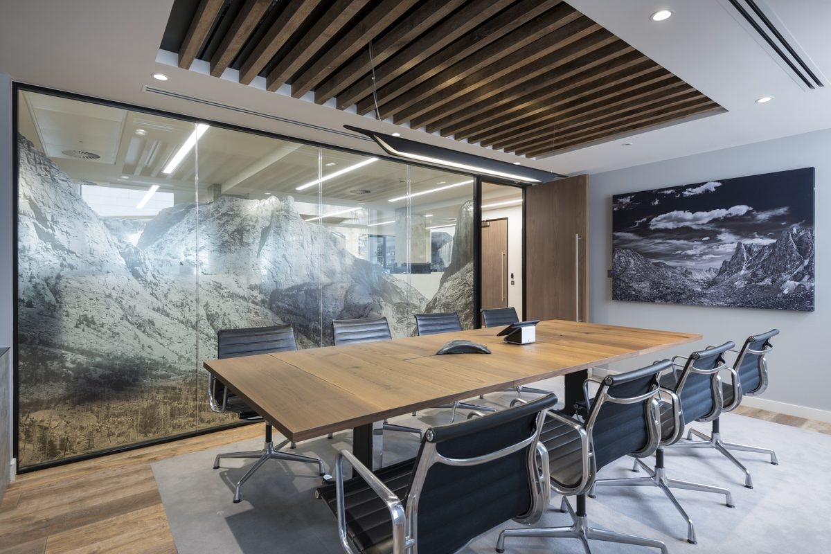 Riverstone meeting room with glass