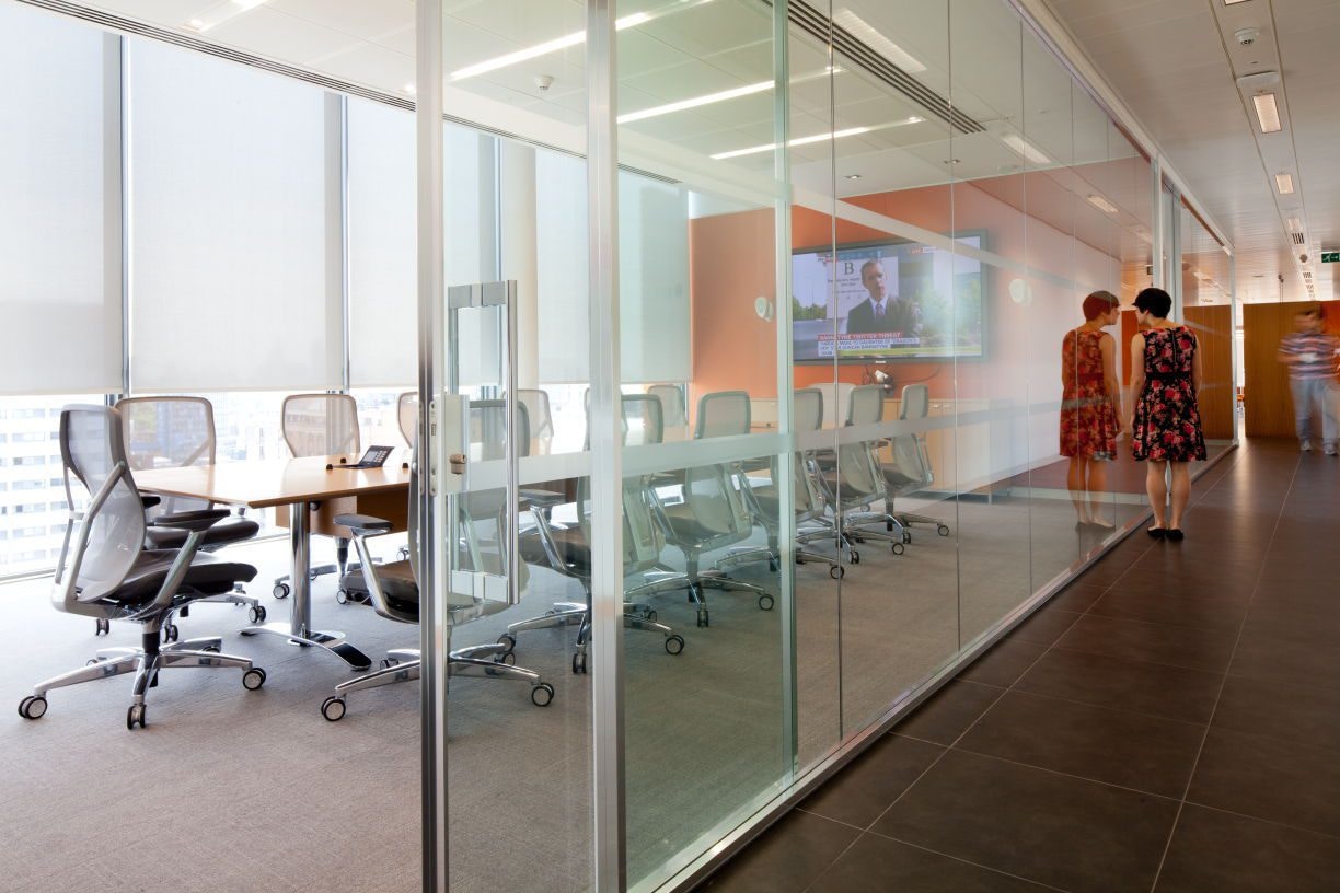Specific Media boardroom dividing glass