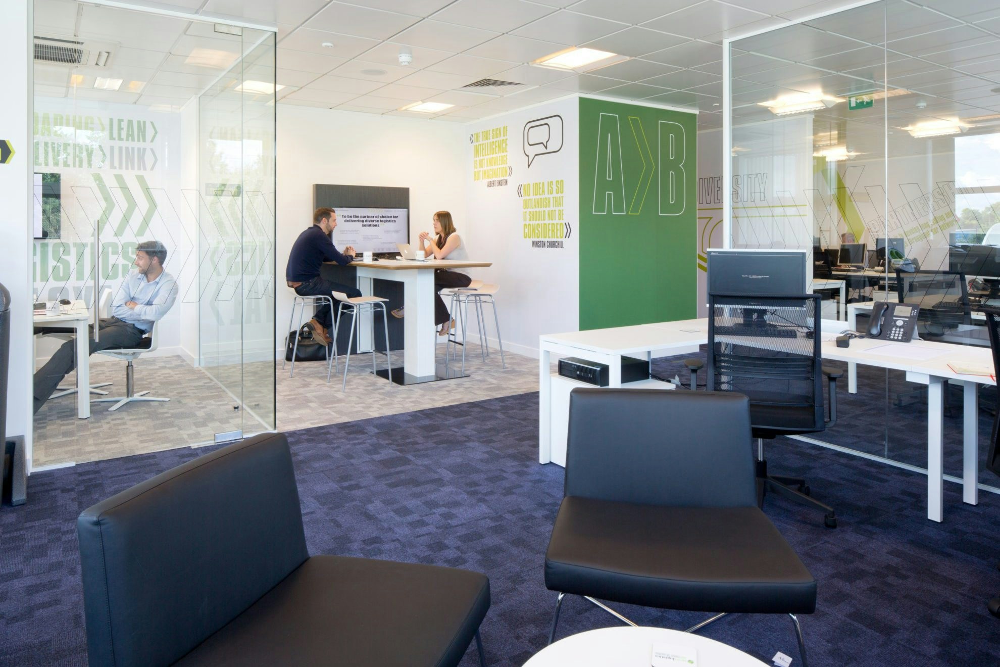 News UK breakout area & soundproof meeting room