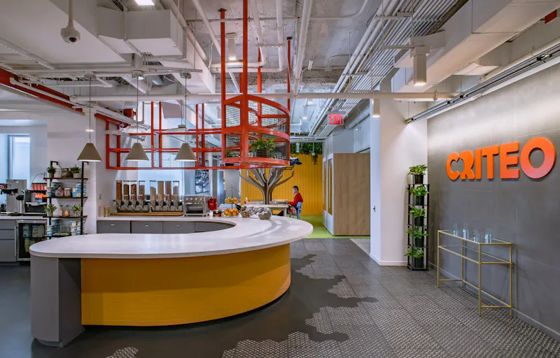 Material Zoning — Criteo, New York by K2 Space Material transitions and wayfinding at Criteo New York by K2 Space