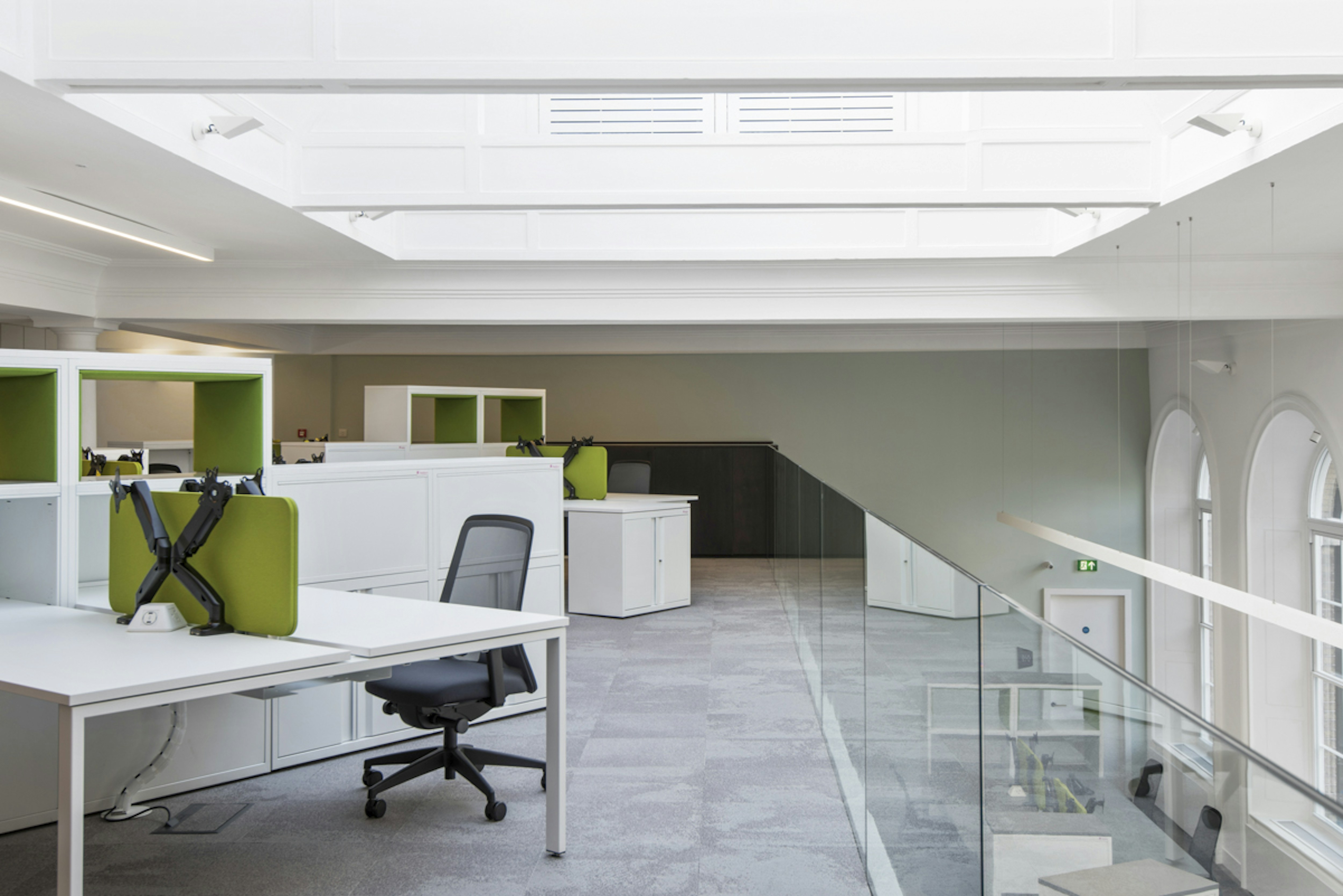 ESCA - Mezzanine Level Office with Storage Partitions