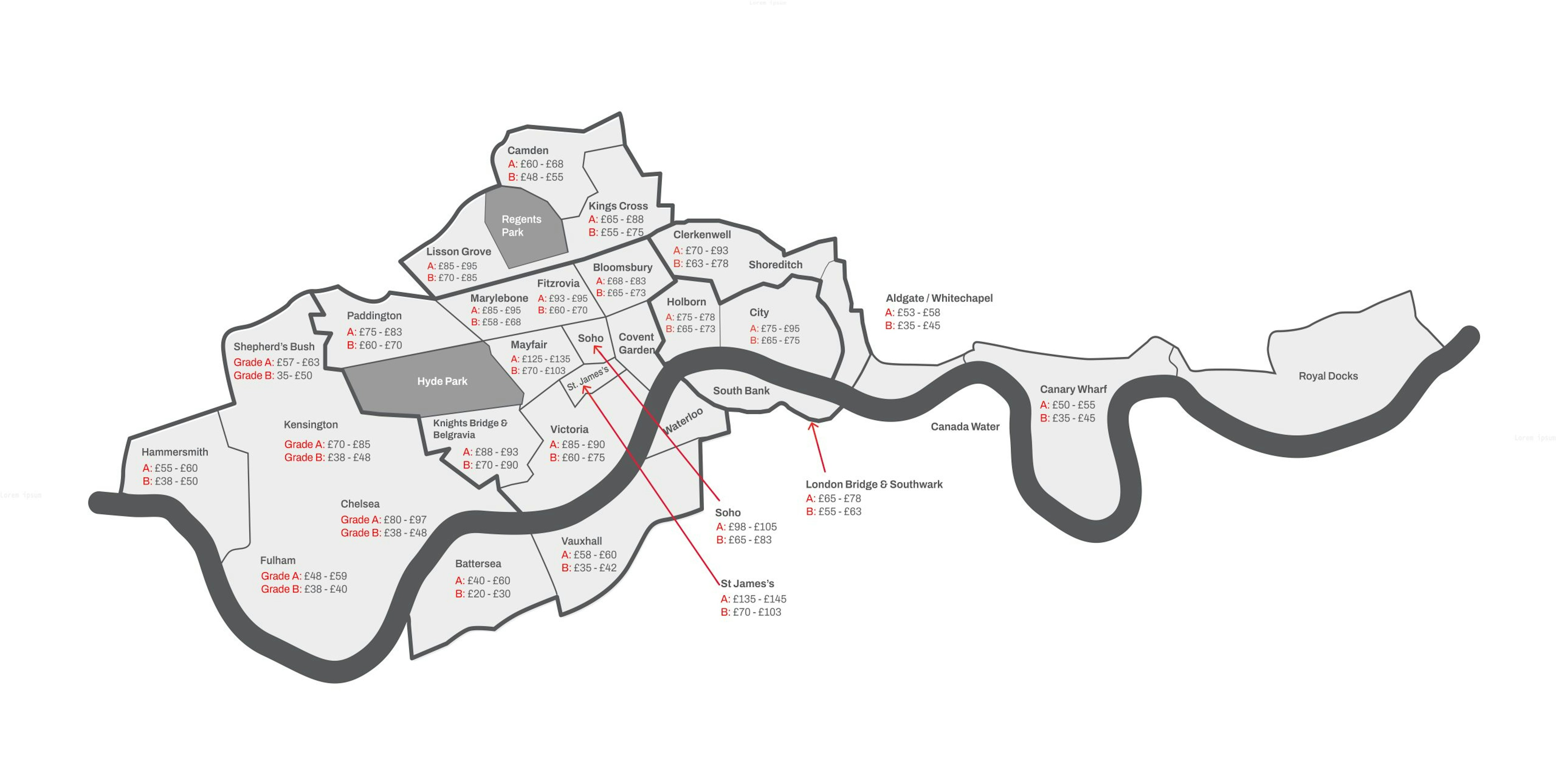 London Rent Report 2025 - London Map - Feb 2025