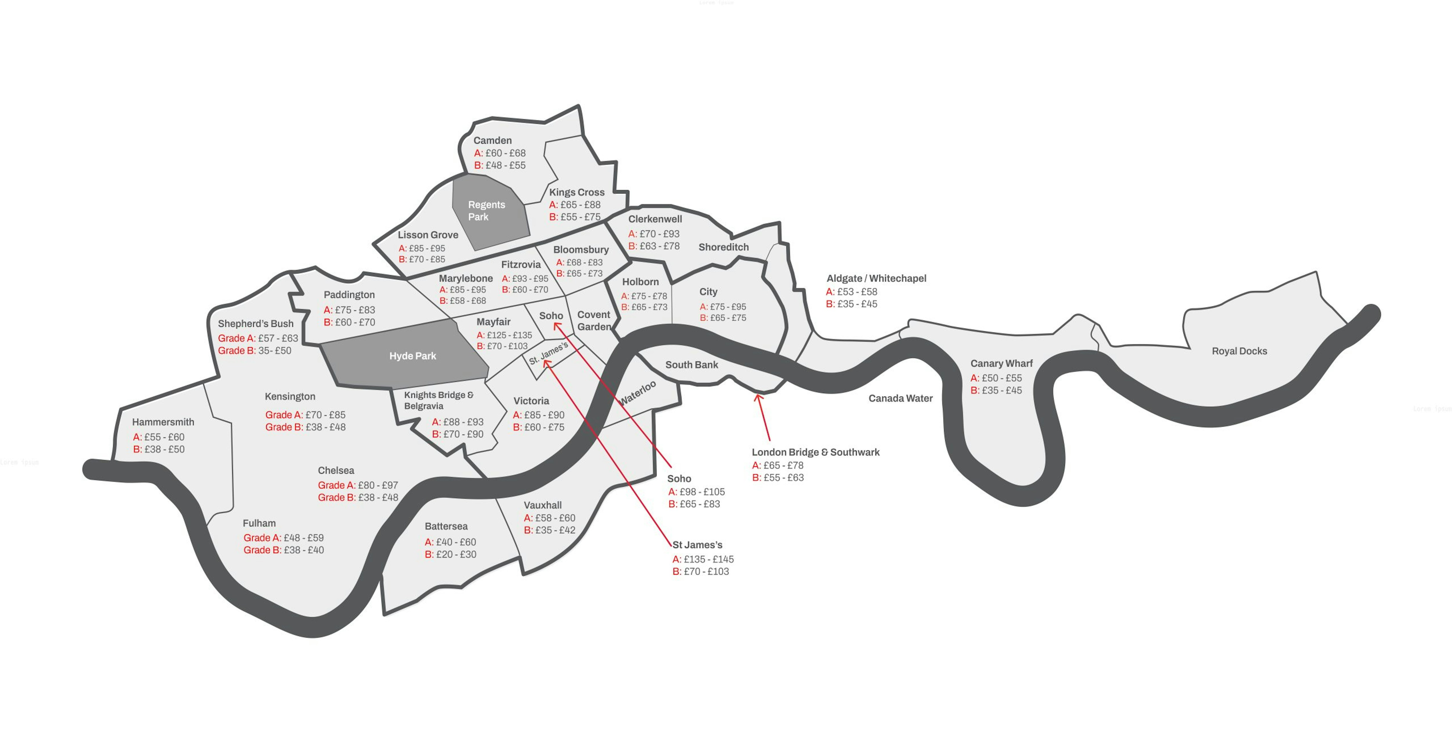 London Rent Report 2025 - London Map - Feb 2025