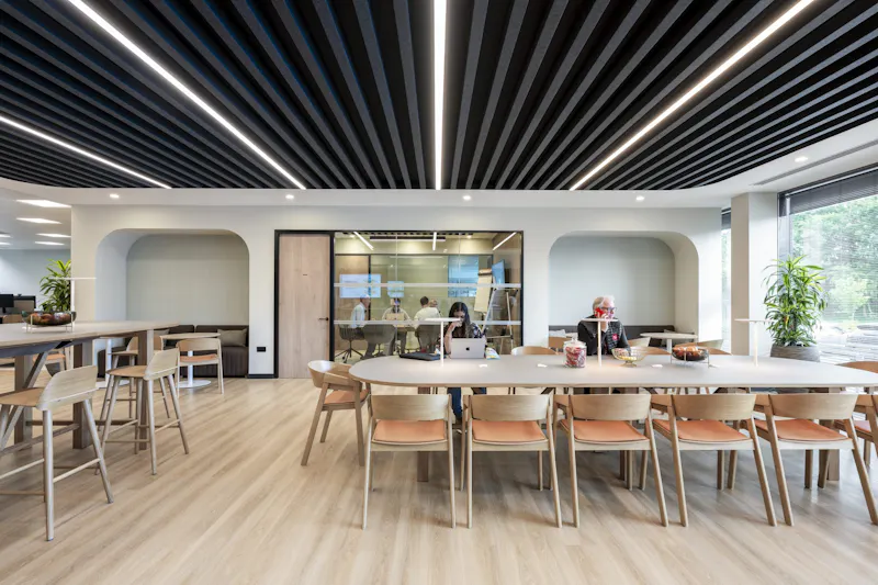 Soft seating breakout lounge at the Global Innovation Institute London by K2 Space