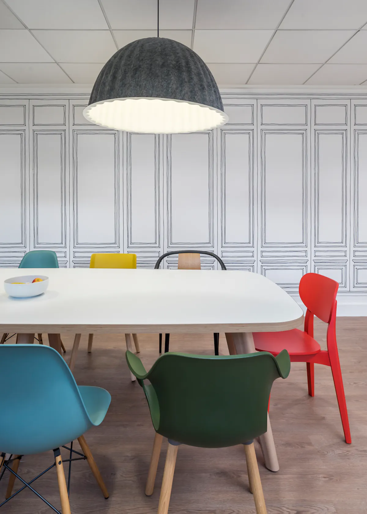 Colour Psychology and Zoning in the Office Considered colour strategy and material palette used to zone different areas of the workplace by K2 Space