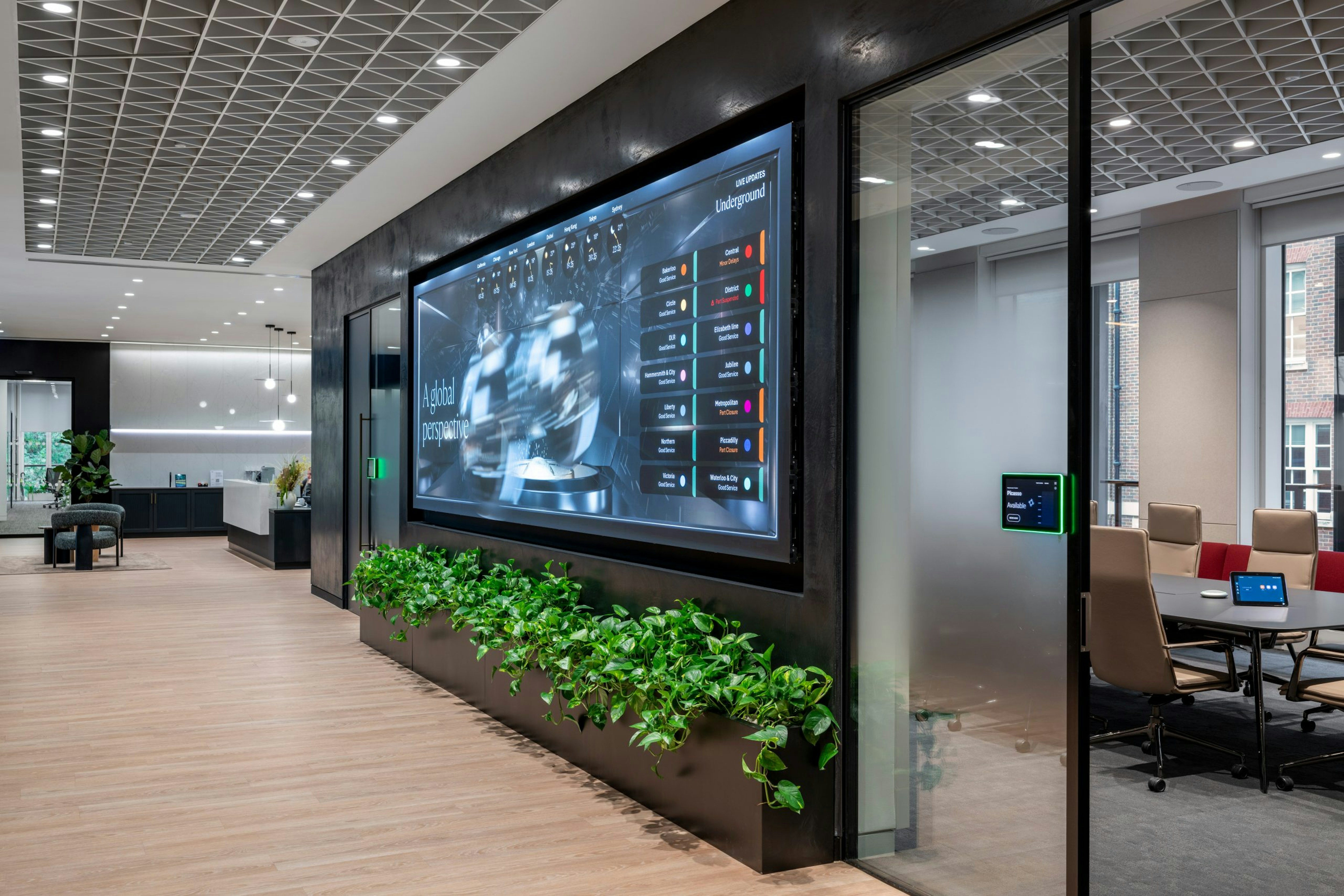 London’s Leading Office Design and Fit Out Company - Office Media Wall