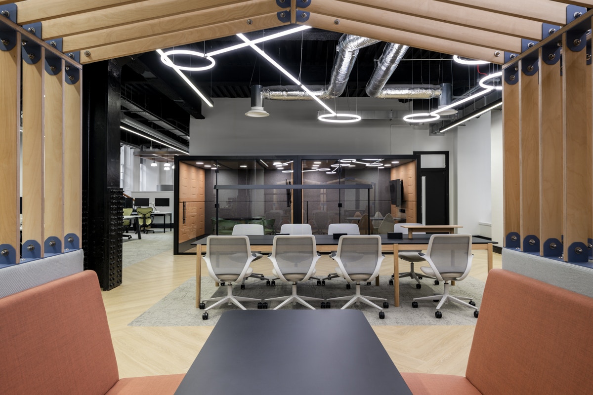 Integrated workplace design and delivery Completed office fit out demonstrating integrated design and build approach