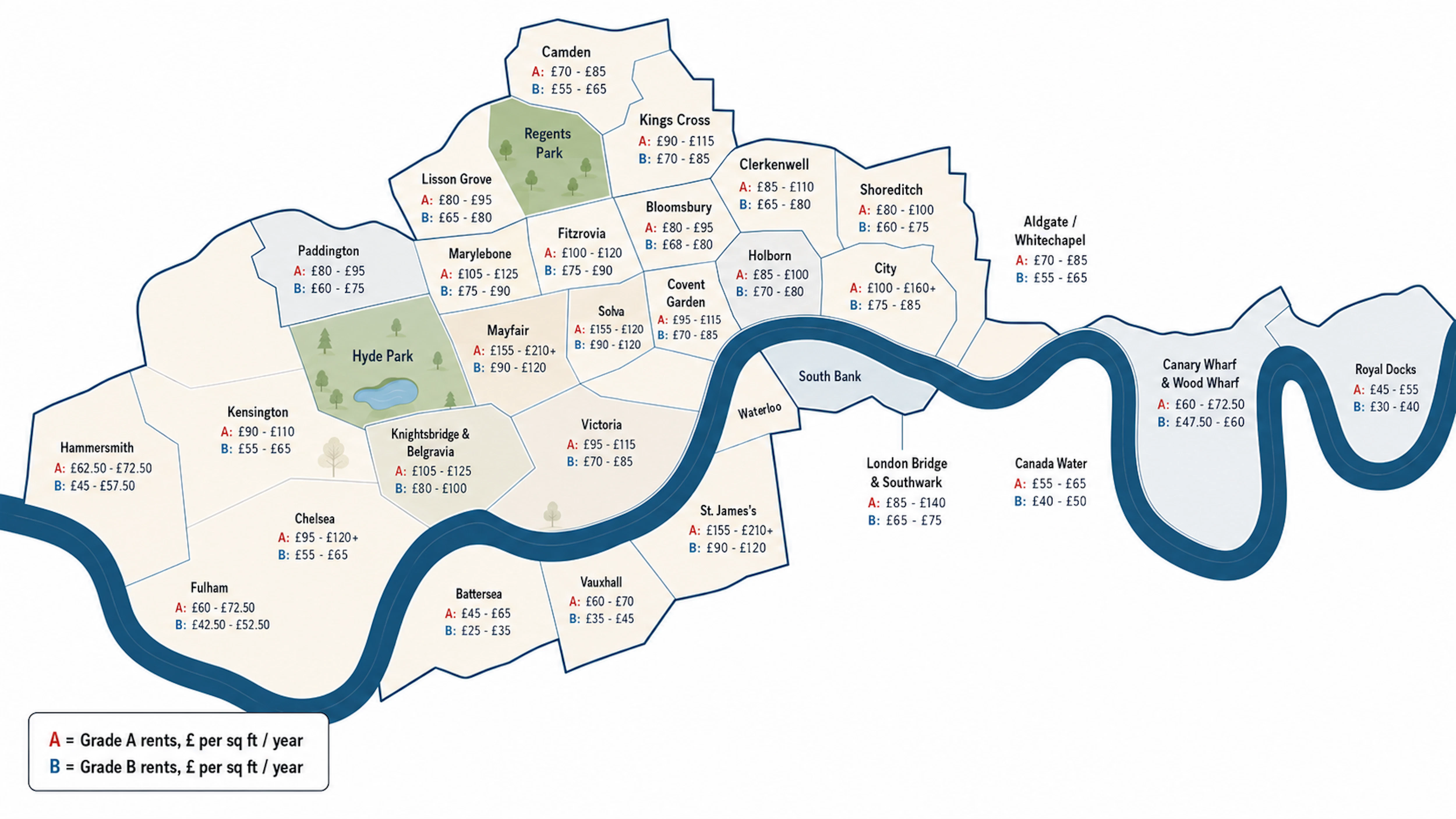 Office Rent London Map 2026- V2