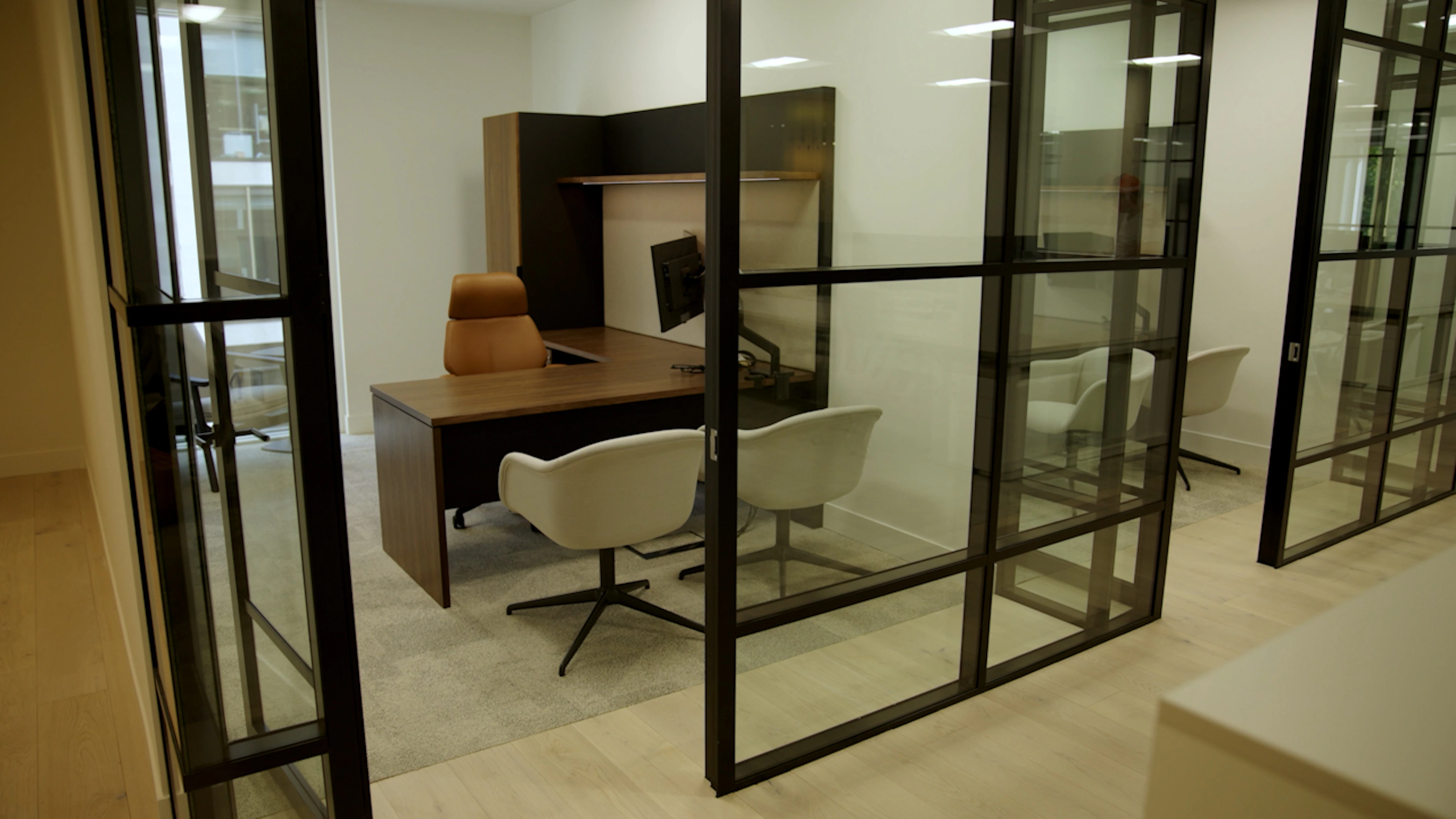 Platinum Equity Office Fit Out - Executive Office Walnut Desk