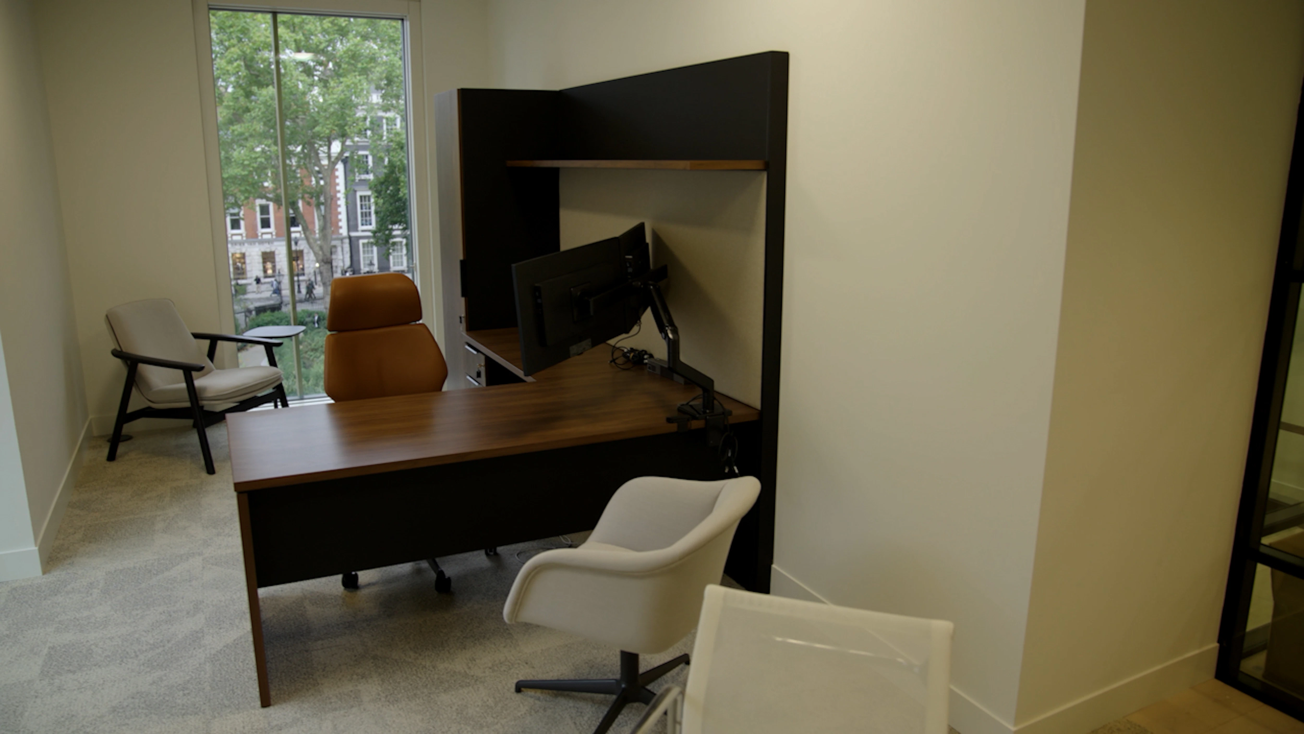 Platinum Equity Office Fit Out - Private Office Desk Setup